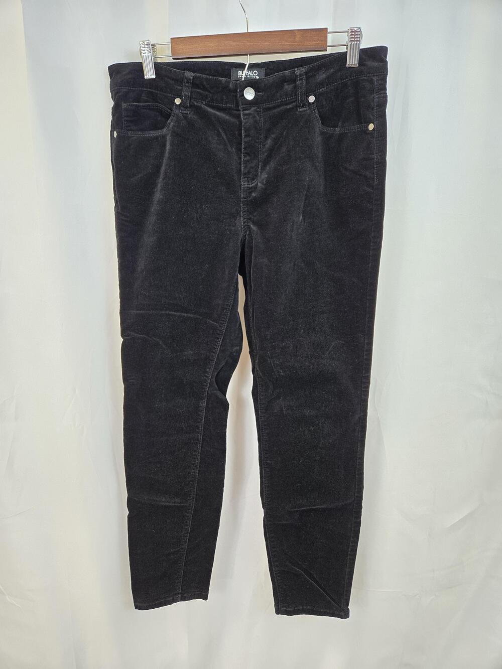 Buffalo David Bitton Pants Womens 12/32 Black Corduroy Skinny Jegging Stretch